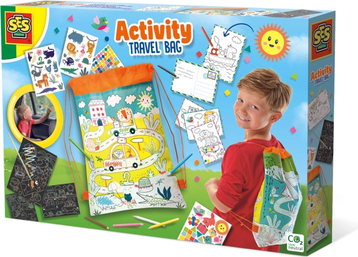 SES grande set da viaggio di giochi nello zainetto
