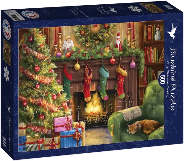 Puzzle Bluebird Serata natalizia piacevole 500 pezzi