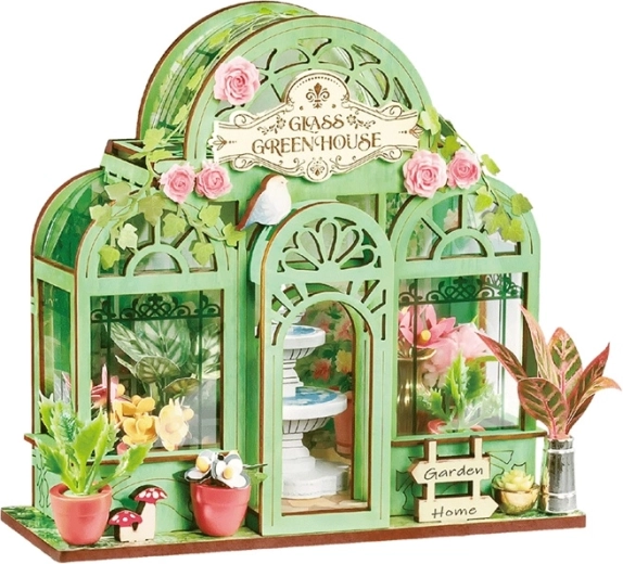 RoboTime Rolife miniatura di casetta giardino con fontana verde - 1 pezzo