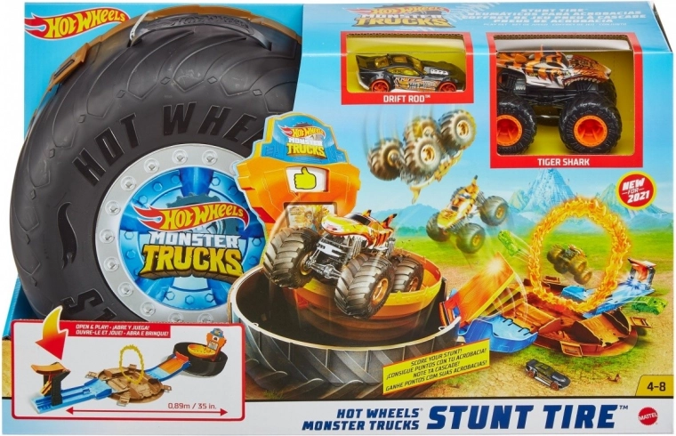 Hot Wheels Monster Trucks arena acrobatica nello pneumatico – set portatile