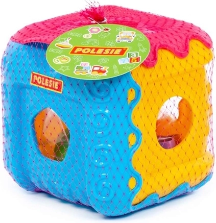 Sorter educativo colorato a forma di cubo