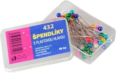 Spilli da ufficio con testa tonda, mix di colori, 50 pz