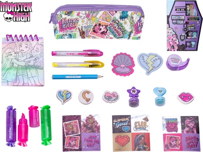 Monster High astuccio per cancelleria con adesivi