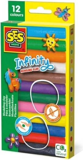 SES Plastilina Infinity 12 colori 180 g