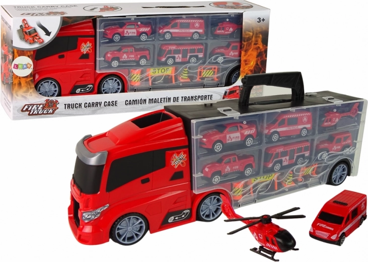 Set di camion dei pompieri