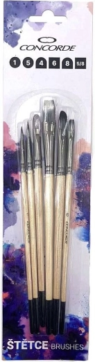 Set di pennelli in nylon CONCORDE, 6 pz
