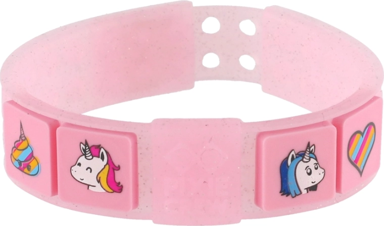 Braccialetto rosa regolabile Pixie Crew con unicorni