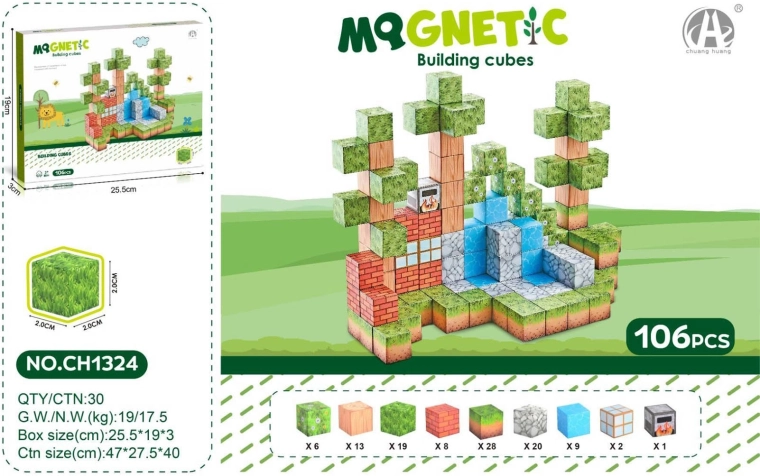Set di cubi magnetici 3D da 106 pezzi