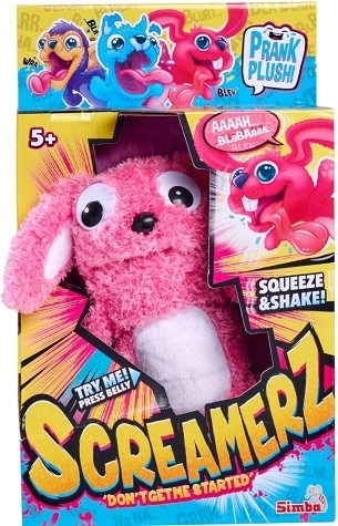 Giocattolo in peluche ScreamerZ coniglio rosa 30 cm