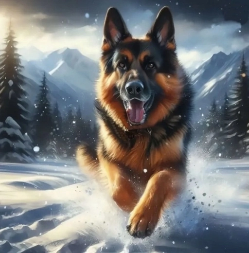 Norimpex pittura con diamanti agnellino nella neve 30 × 40 cm