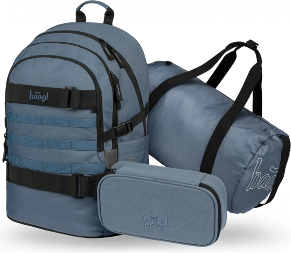 Set di borse scolastiche Skate Dust Blue: zaino, astuccio, borsa sportiva