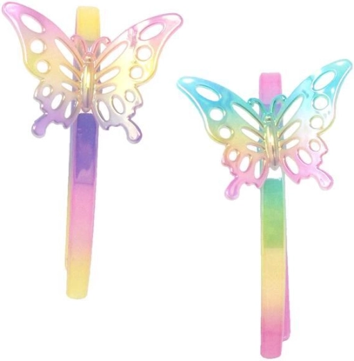Pink Poppy cerchietto arcobaleno con farfalla