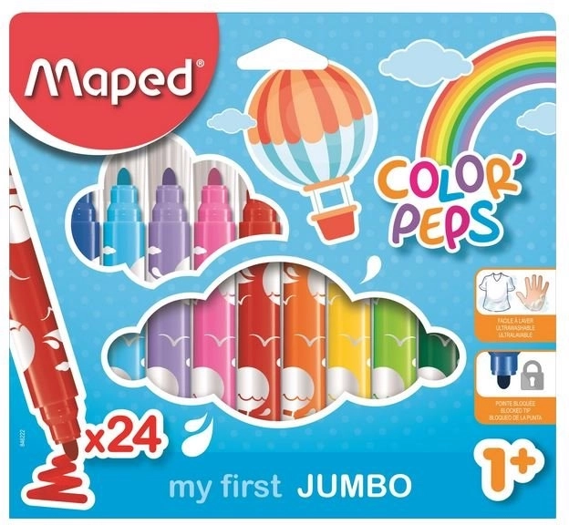 Pennarelli MAPED Color'Peps Early Age Jumbo, 24 pezzi