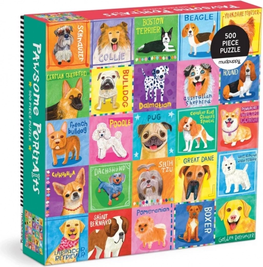 Puzzle Mudpuppy Ritratti di Cani 500 pezzi