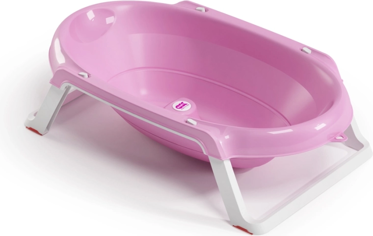 Vaschetta pieghevole antiscivolo Ok Baby Onda Slim rosa 0–12 mesi
