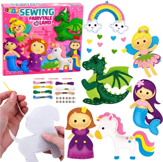 Kit creativo per cucito in feltro – Regno delle fiabe, 6 pz