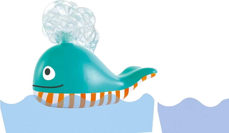 Balena da bagno con schiuma