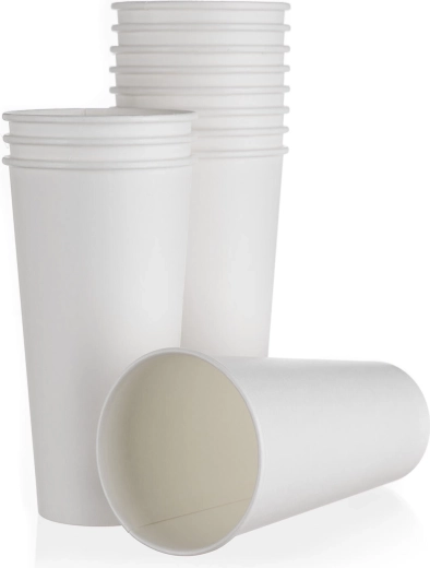 Bicchiere di carta 500 ml, bianco, monouso (12 pz)