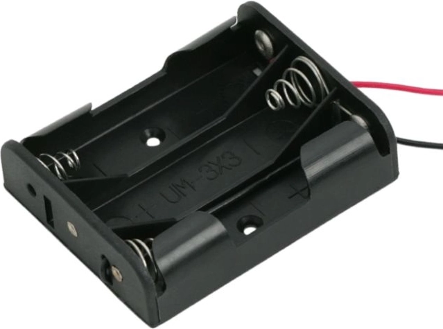 Portabatterie per 3 batterie AA con cavo