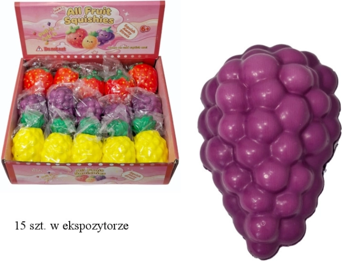 Pallina antistress da schiacciare Frutta mix - 1 pezzo