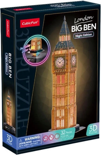 Puzzle 3D con LED edizione notturna: Big Ben