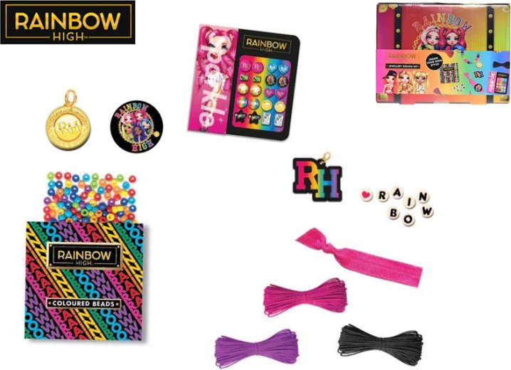 Set creativo Rainbow High per creare gioielli con scatola portaoggetti