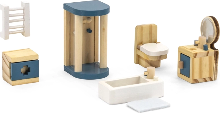 Mobili in legno per casa delle bambole PolarB – bagno