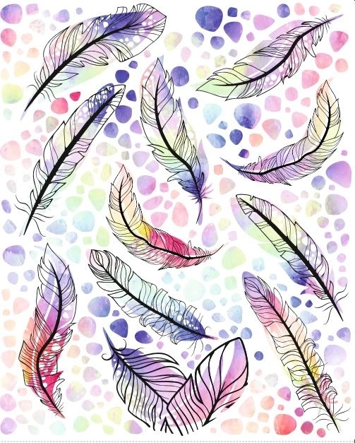 toppe termoadesive piume – foglio grande 20 × 30 cm