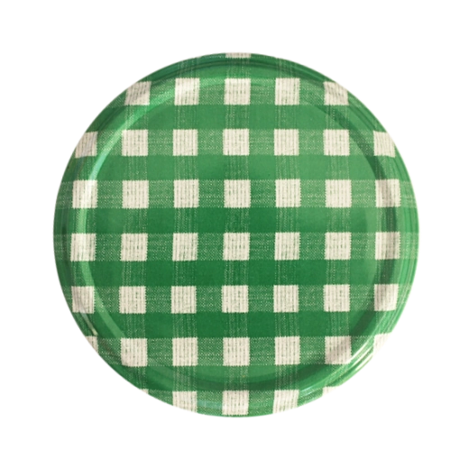 Coperchio per conserve RTS 82 mm con quadretto verde
