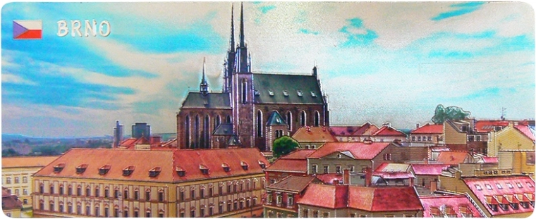 Magnete Brno – magnete educativo per bambini per frigorifero 6 × 8 cm