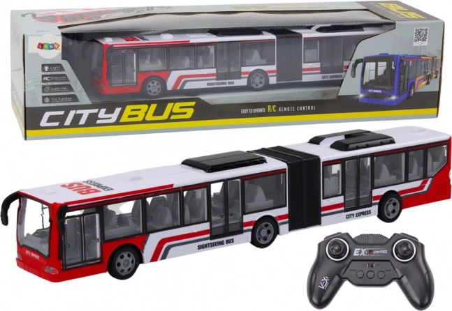 Divertente autobus urbano RC rosso e bianco