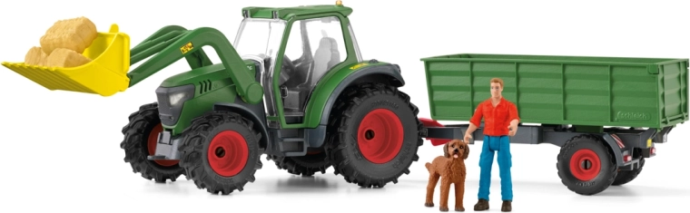 Trattore Schleich con rimorchio