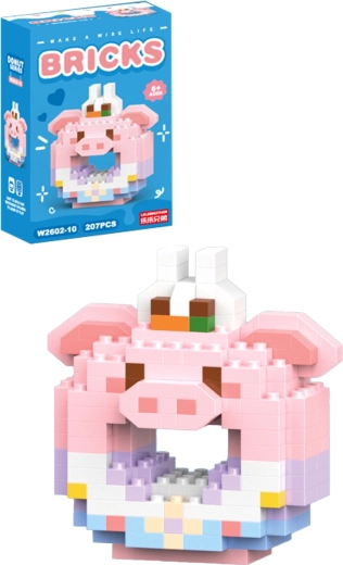 Set di costruzioni Maialino Donut (207 pezzi)