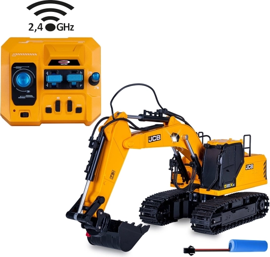 Escavatore cingolato RC JCB 1:26 con set da demolizione
