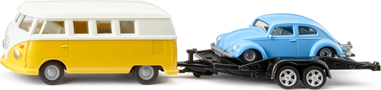 Siku Super – Volkswagen T1 con rimorchio e Maggiolino 1:50