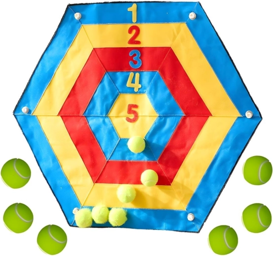 Masterkidz bersaglio esagonale in velcro per il lancio e l’apprendimento del calcolo