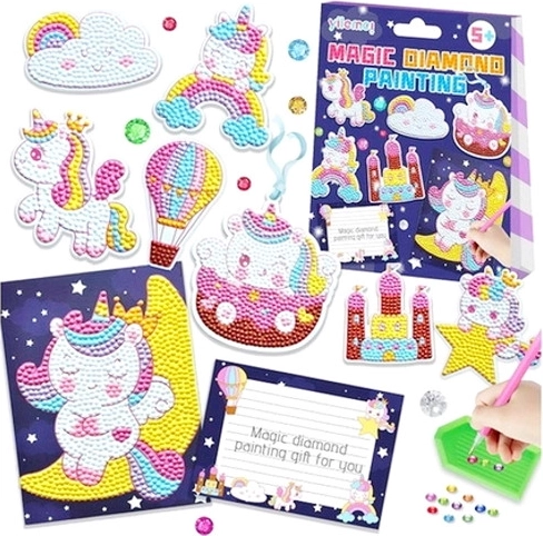 Ciondolo unicorno – set creativo con strass