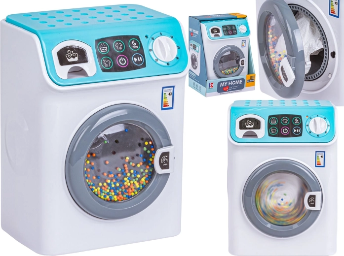 Lavatrice automatica per bambini con asciugatrice, pannello touch, suoni e centrifuga - 1 pezzo