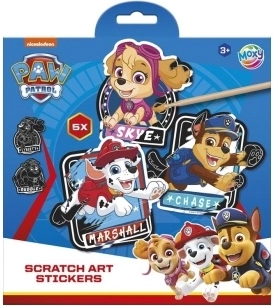 Adesivi da grattare Paw Patrol – set da 5 pezzi