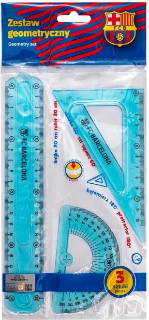 Set di righelli FC Barcelona 3 pz