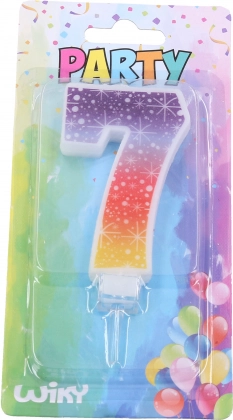 Candela per feste numero 7 Stelle