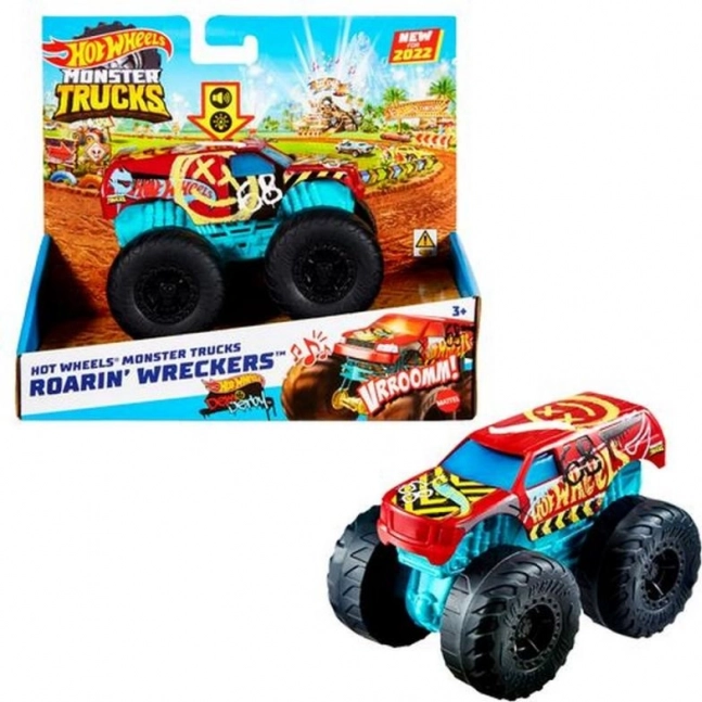Hot Wheels Monster Trucks Race Ace con effetti sonori e luci 1:43 – Bone