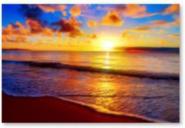 Mosaico di diamanti (diamond painting) tramonto sulla spiaggia 40 × 30 cm