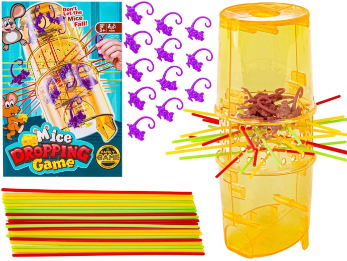 Topolini che cadono – gioco di abilità per famiglie tipo "bierki"