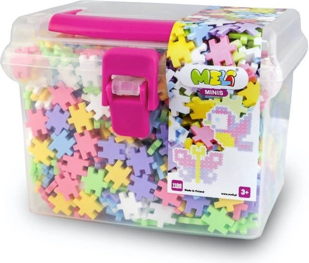 Scatola da viaggio Meli Minis Pastel set di costruzione - 1100 pezzi