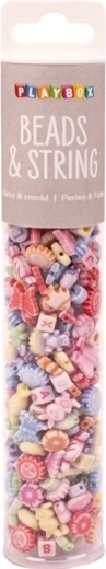 Playbox perline pastello in tubo, 350 pz
