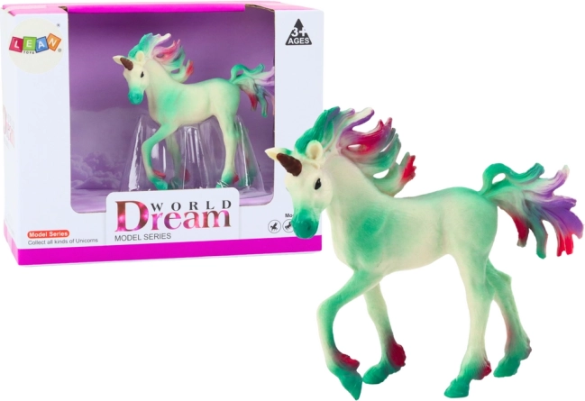 Figuretta da collezione piccolo unicorno verde 8 cm