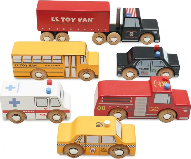set di macchinine in legno New York – Le Toy Van