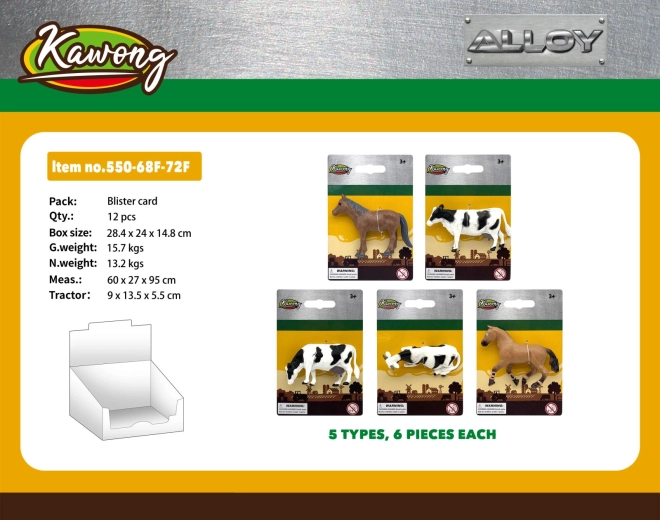 Animali della fattoria – mini figurine da collezione