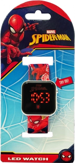 orologio LED per bambini con calendario spiderman